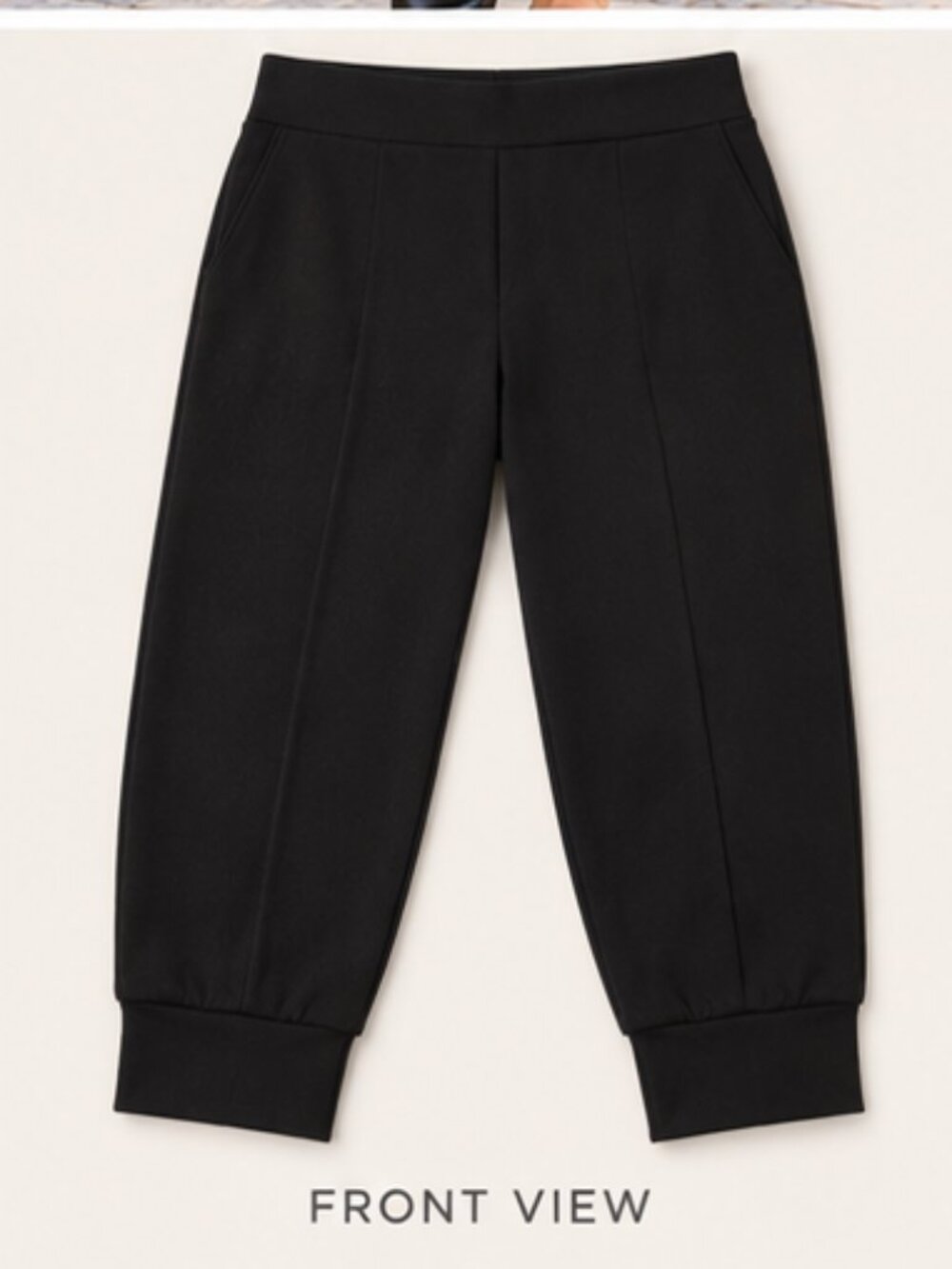 Cache Women Black Stretch Active Pullup Elastic Waist Pants Leggings Skinny Lg
